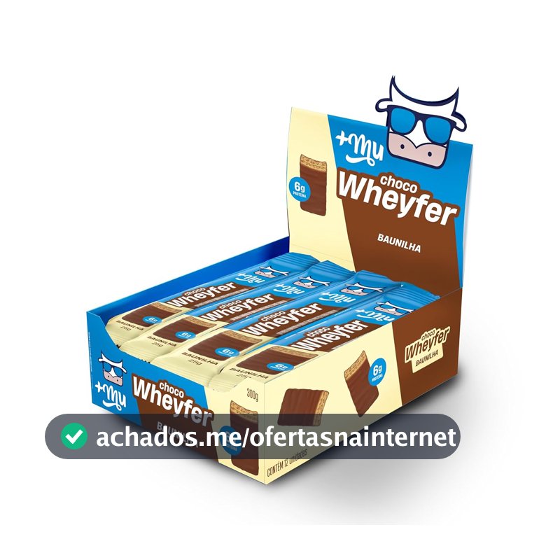 +Mu Chocowheyfer Proteico Sabor Baunilha - Display com 12 unidades - 300g