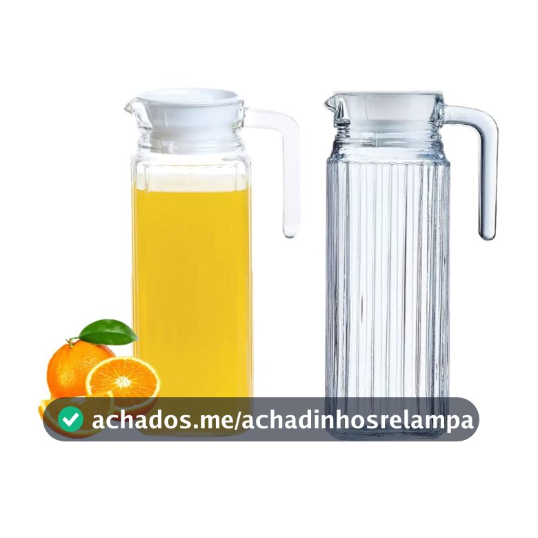 Jarra De Vidro Com Tampa Para Suco Água Bebidas 1,2L