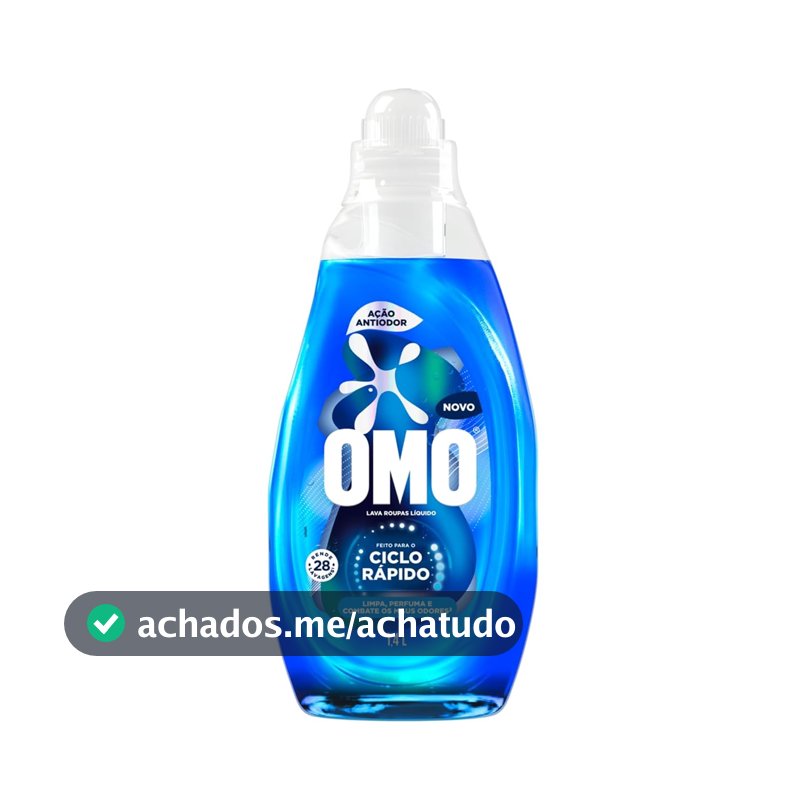 Lava-Roupas Líquido Omo Ciclo Rápido Ação Antiodor Frasco 1,4l