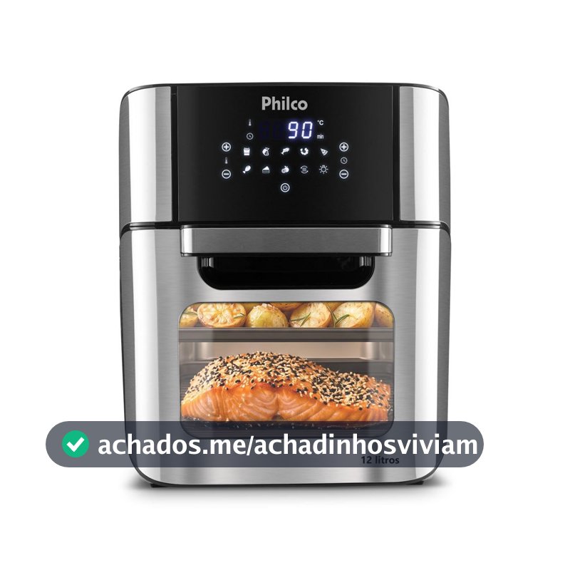 Philco Fritadeira Air Fryer 12L Pt PFR2200P 220V