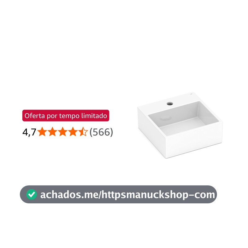 Cuba de apoio 350x350 com mesa Basic Q6 - Celite