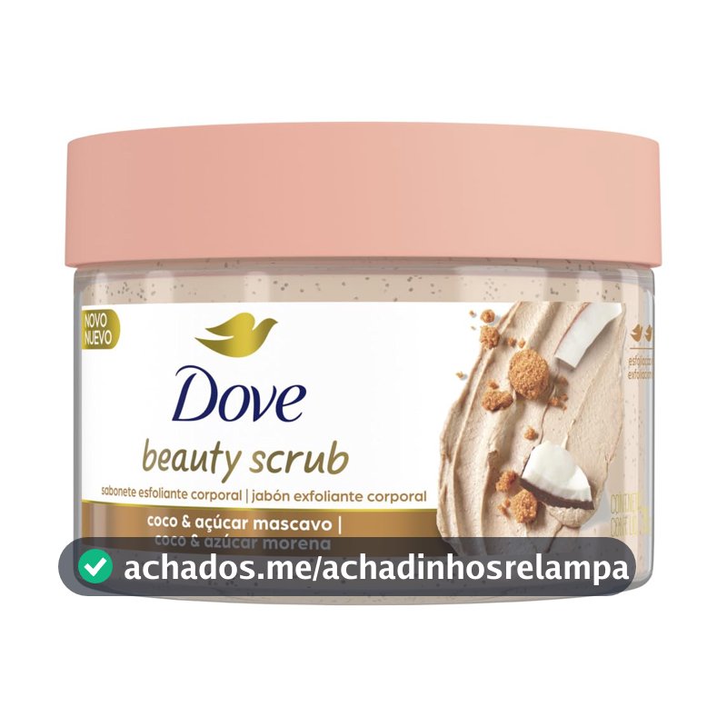 Dove Beauty Scrub Esfoliante Corporal de Coco e Açúcar Mascavo 280g