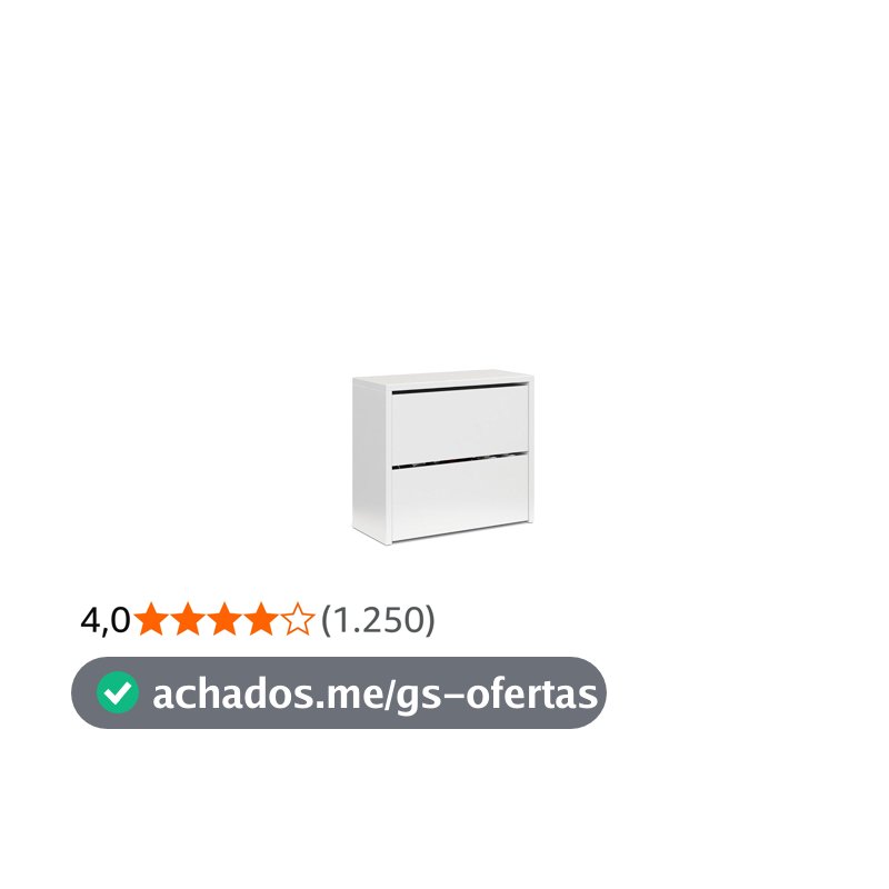 Sapateira Articulada Safira 2 Portas Basculante Mell (Branco)