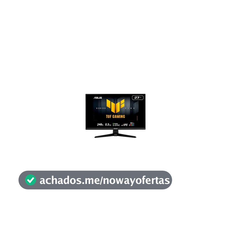Monitor Gamer ASUS TUF 27", Full HD, 240Hz, 0.3ms, IPS, FreeSync Premium, Som Integrado, Preto - VG279QM5A