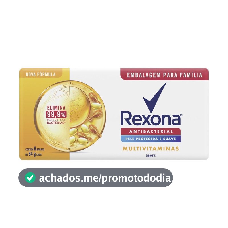 Rexona Sabonete Em Barra Multivitaminas 84G 6 Barras