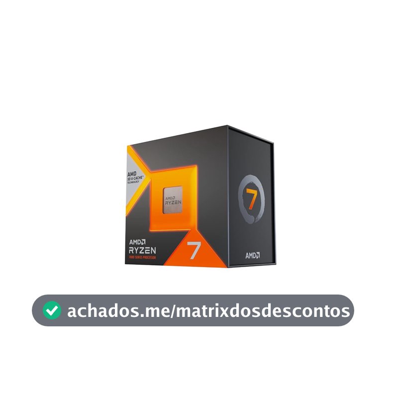 AMD Processador de desktop Ryzen 7 7800X3D 8 núcleos, 16 threads