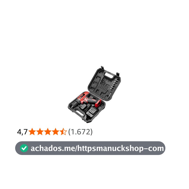 Furadeira e Parafusadeira à Bateria, Mondial, Vermelho, Bivolt - FPF-06M