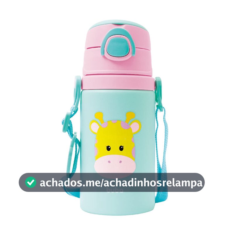 Buba Garrafinha De Aluminio Animal Fun Girafa Colorido