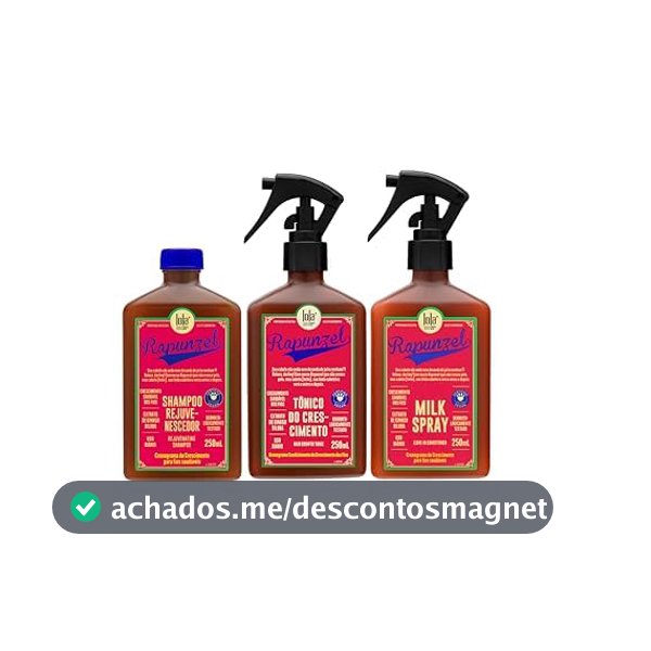 Kit Rapunzel (Shampoo + Tônico + Milk Spray) - Lola From Rio