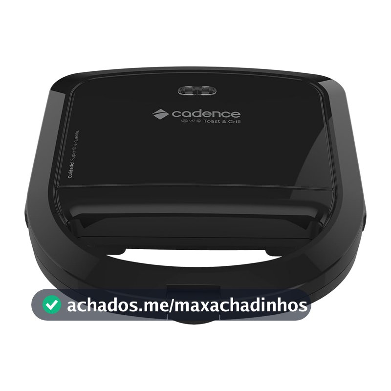 Sanduicheira Elétrica Cadence Toast & Grill, Preta, 750W, 110V, SAN260