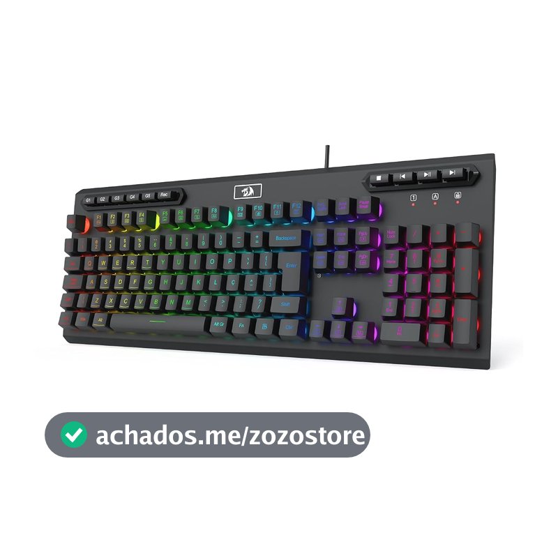 TECLADO MEMBRANA GAMER REDRAGON ADITYA PRETO