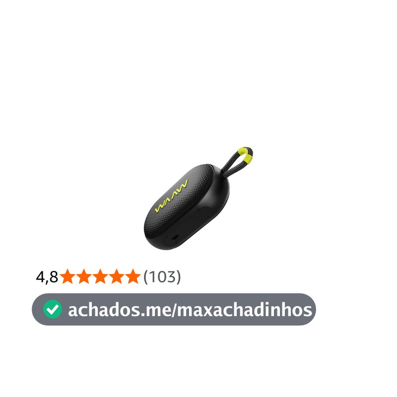 WAAW by ALOK Caixa de Som Bluetooth ME 110 12 Horas de Reprodução, Resistente à Água com Alça Integrada