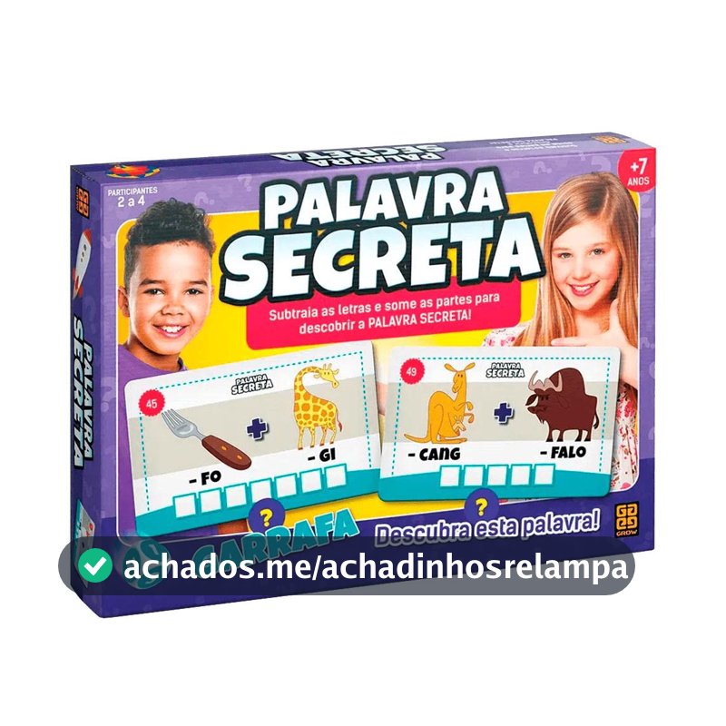Grow, Jogo Palavra Secreta, a partir de 7 anos