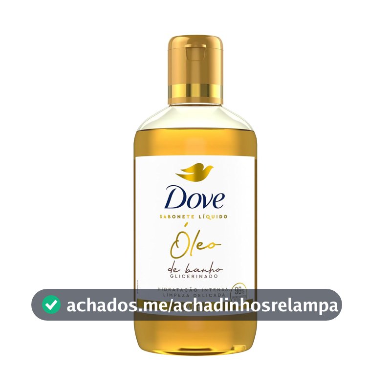 Dove Óleo de Banho Hidratação Intensa e Limpeza Delicada, Glicerinado com 96% Ingredientes de Origem Natural 240 ml