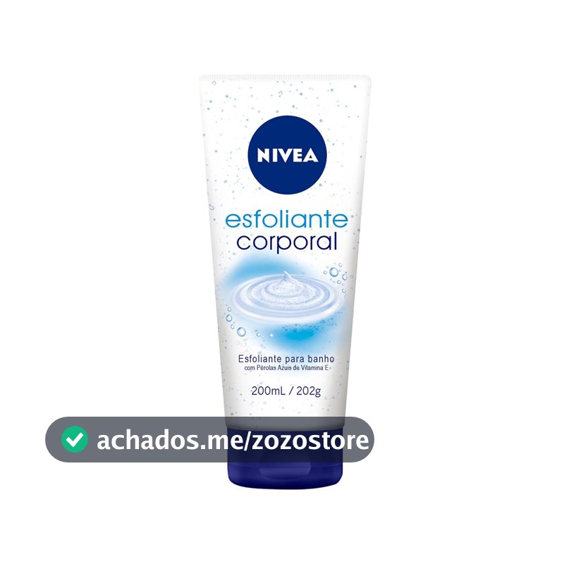 NIVEA Esfoliante Corporal para Banho 200ml, Esfoliação Suave, Remove Impurezas, Renovação Celular, Pele Uniforme e Macia