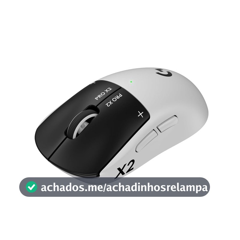 Mouse Gamer Sem Fio Logitech G PRO X2 SUPERSTRIKE LIGHTSPEED, Desempenho Ultra-rápido, Ultraleve (61 g), Cliques táteis personalizáveis, Carregamento USB-C - para PC/Mac/Notebook