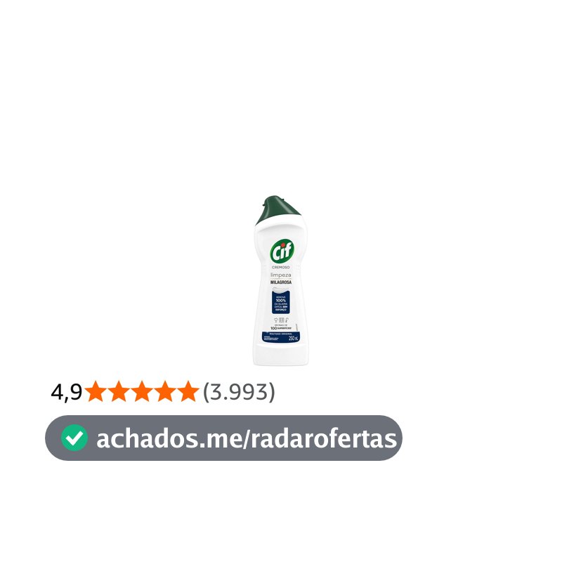 Cif Cremoso Limpeza Milagrosa Produto De Limpeza De Casa Milagroso Original Remove 100% Da Sujeira Difícil Sem Esforço 250 Ml