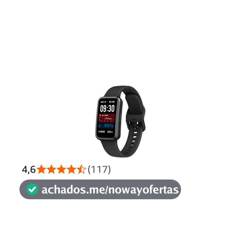 Smartband Inteligente Prova D'Água Smartwatch Relógio FB057 para Homens e Mulheres, Preto