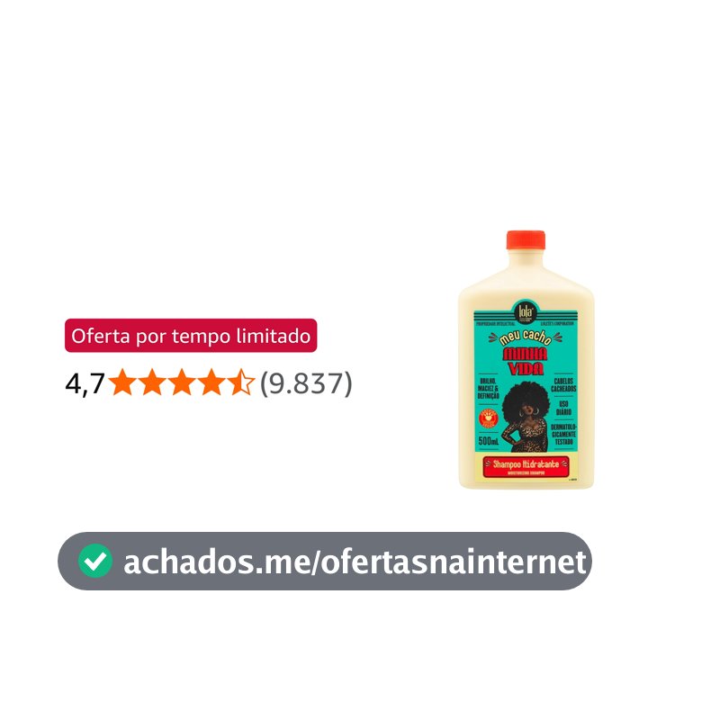 Meu Cacho Minha Vida Shampoo 500ml , Lola Cosmetics