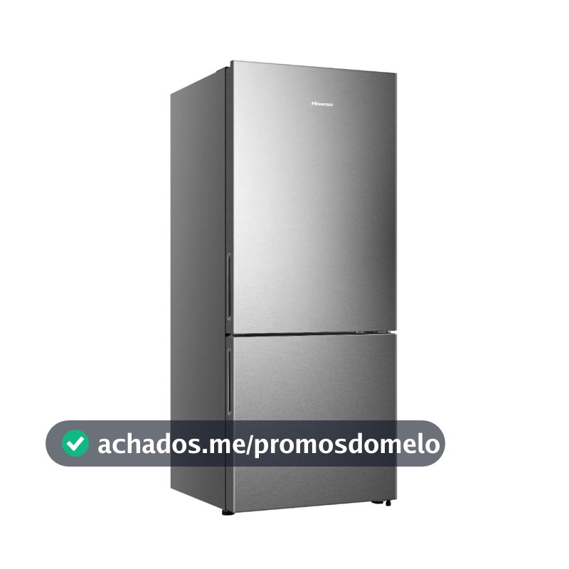 Geladeira Hisense Frost Free Inverse 417L Bottom Freezer RB422 Inox 127V
