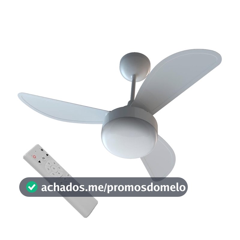 Ventilador de teto Ventisol Fenix inverter controle remoto placa led integrada