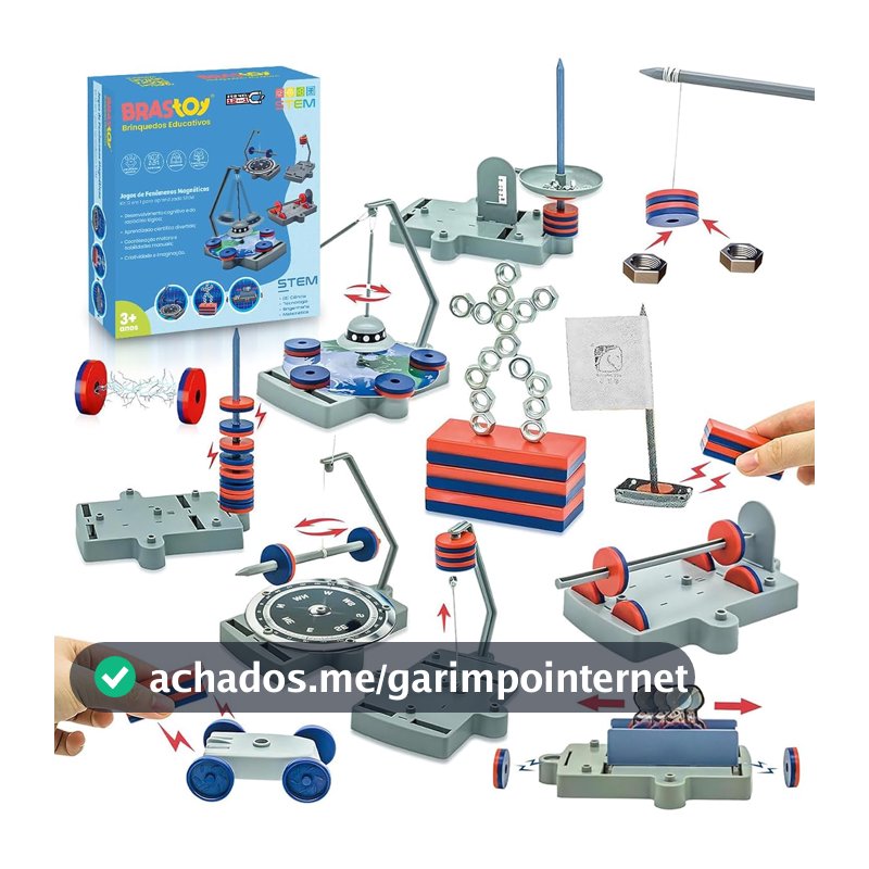 Brastoy Ciência Magnéticos Educativo STEM Brinquedo Infantil (12 em 1)