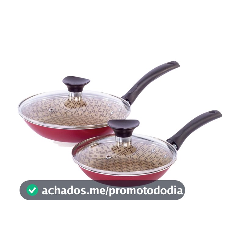 Jogo De Frigideiras Antiaderente Tramontina Em Aluminio Turim 16 e 20 Cm