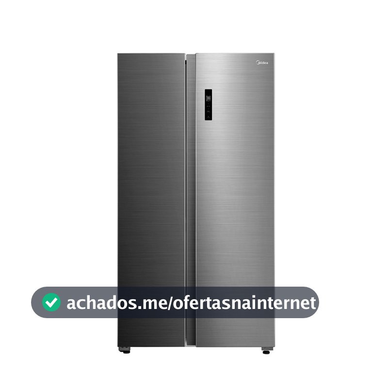 Geladeira Side by Side 511L Inverter Cor Inox Conectada Midea MD-RS710FGD462-220v