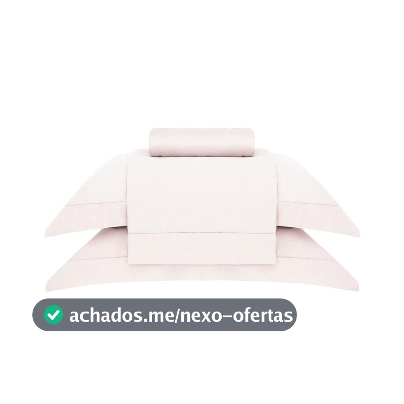 Buddemeyer Jogo de Cama Queen 300 Fios N.Colors II 100% Algodão Rosa 4 pç