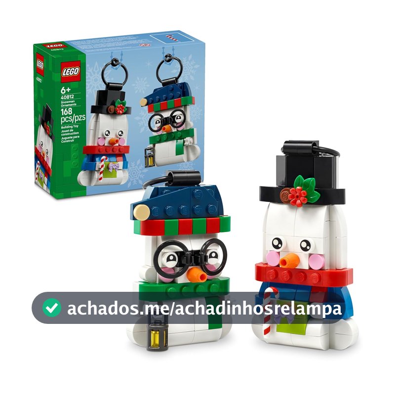 LEGO Enfeites de Bonecos de Neve; Decorações de Natal 40812