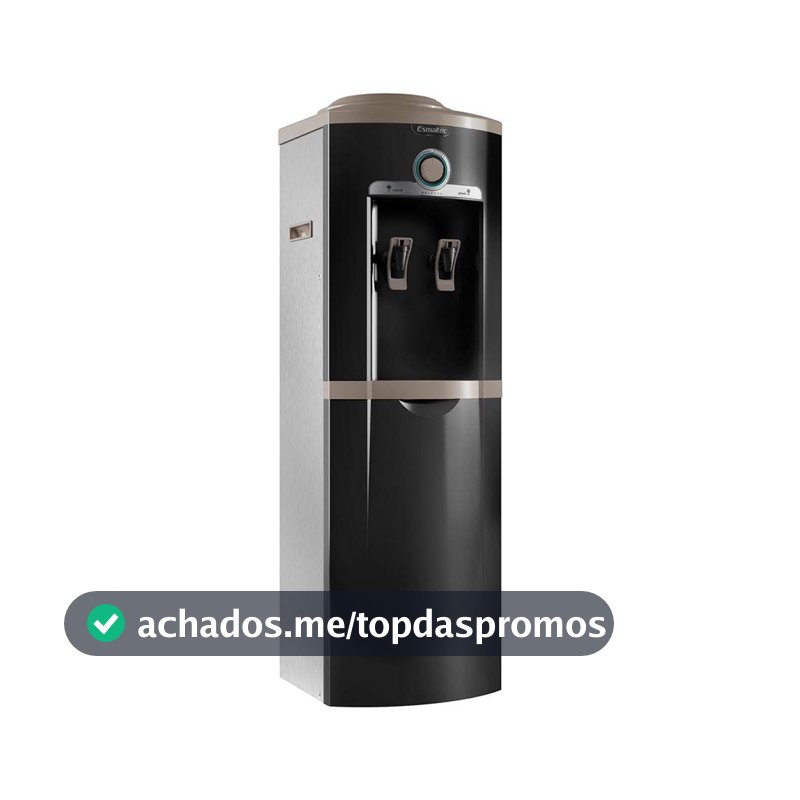 Bebedouro Gelágua Esmaltec EGC35B Coluna Natural e Gelada Preto/Inox 127V
