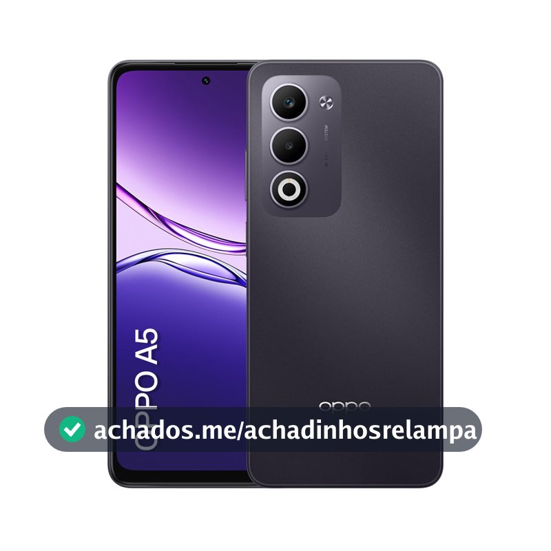 Smartphone OPPO A5 256GB 6GB Ram Bateria 6000mAh 45W 50MP AI Câmera Roxo