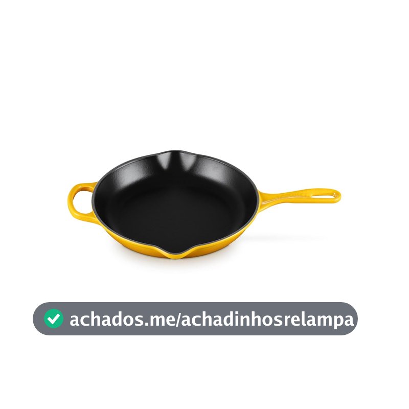 Le Creuset Skillet Redonda 26 cm com Alça Ferro Fundido Esmaltado Signature Nectar