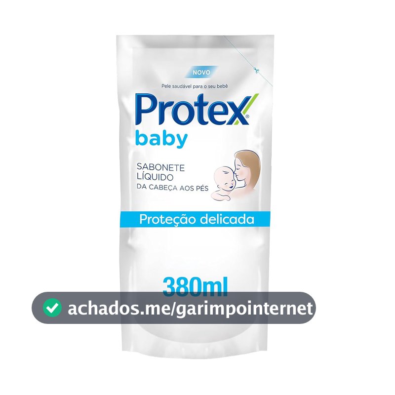 Protex Baby Sabonete Líquido para Bebê, Pele Macia, Refil, 380ml