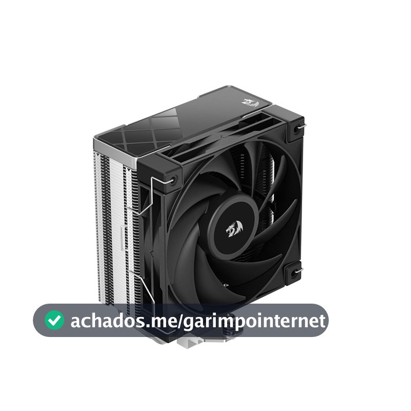 Air Cooler GamerStorm X Redragon AK400 RD Preto 4 Heatpipes Fan 120 mm R-AK400-BKNNMD-AJG