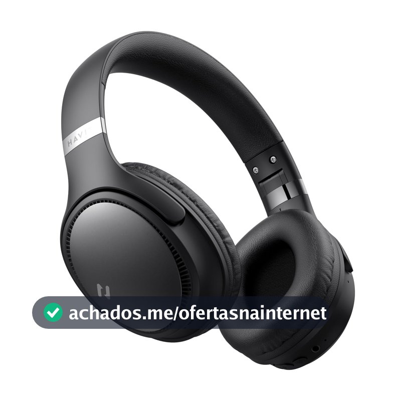 Fone de Ouvido Sem Fio Havit H630bt Bluetooth, Até 55 Horas de Duração da Bateria Preto