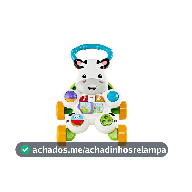Apoiador Zebra Brinquedo Bebês Fisher-Price. Ensina letras e números com luzes e músicas. Ajuda nos primeiros passos. Ideal a partir dos 6 meses.