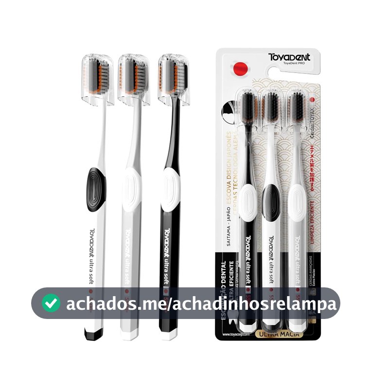TOYADENT Escova de Dentes com 5500 Cerdas Macia de Carvão Ativado