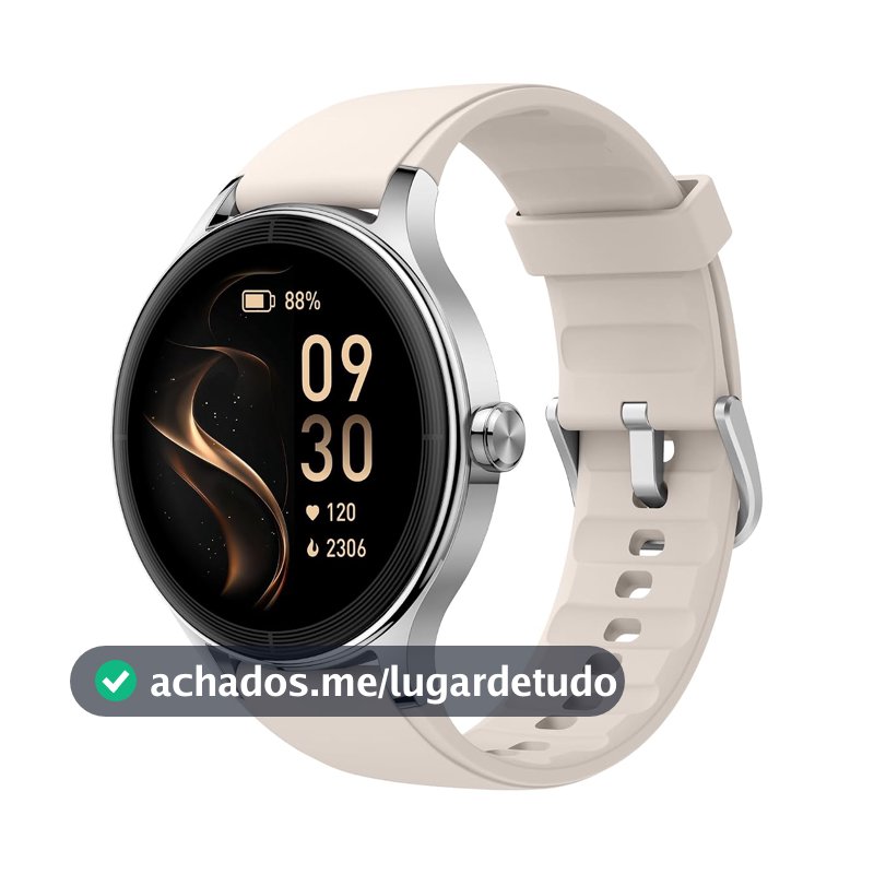 Bettdow SmartWatch, Relogio Smartwatch Feminino, 1.27" Ecrã tátil, à prova d'água IP68, 100+ Modos Esportivos, chamada Bluetooth, Compatível com Android iOS, voz por IA (Bege)