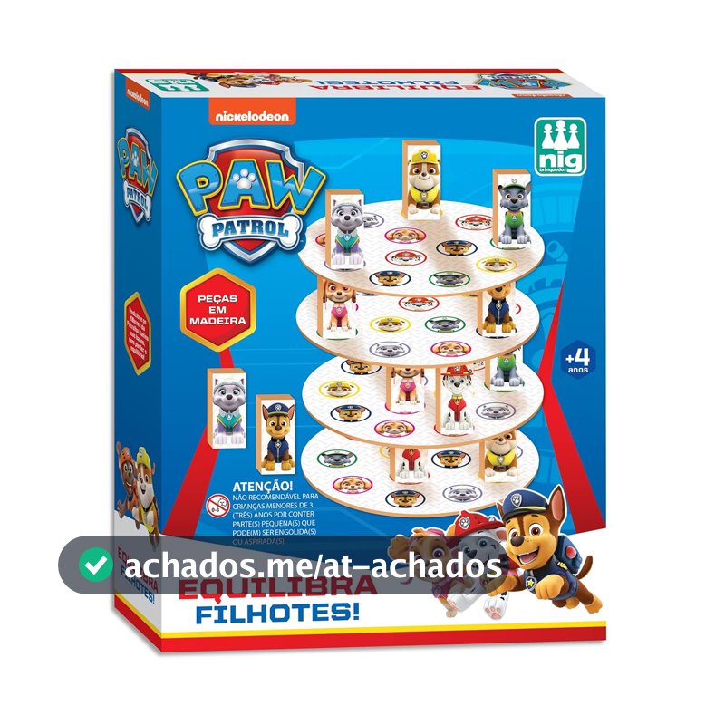 Nig Brinquedos Jogo Equilibra Filhotes Patrulha Canina