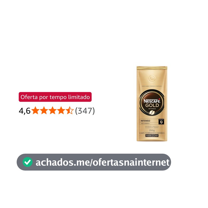 Café Torrado e Moído NESCAFÉ Gold Intenso 250g