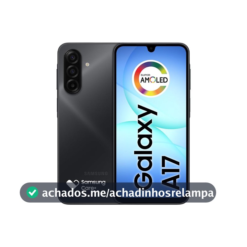 Celular Samsung Galaxy A17, 128GB, 4GB, 50MP Tela 6.7", IP54 - Preto