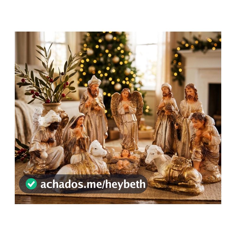 Presépio Natalino Completo Extra Grande 15 Peças Tradicional