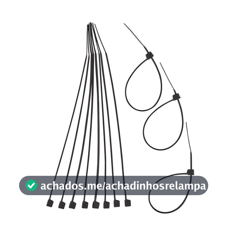 EDA Abraçadeira De Nylon 2 5 X 150 Mm Com 100 Peças Preta Eda