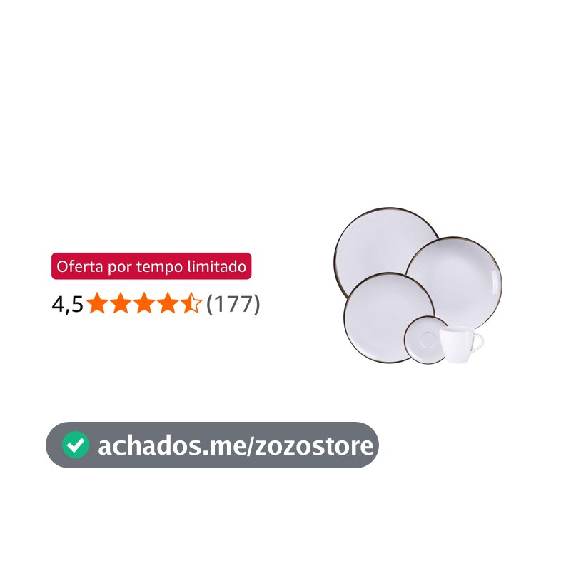 Aparelho de Jantar Tramontina Canyon em Porcelana Decorada 20 Peças