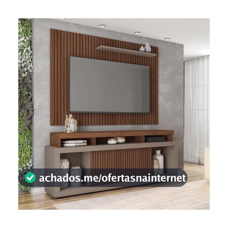 Rack E Painel Para Tv até 70 Polegadas Sun Marrom Caemmun