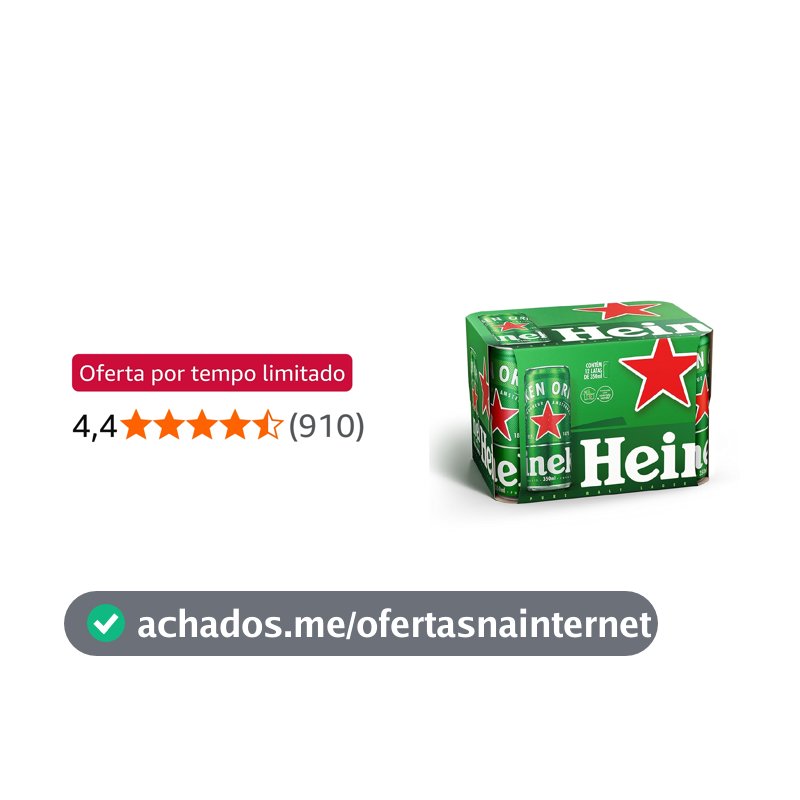 Heineken Cerveja Sleek Lata 350ml Pack 12 Unidades