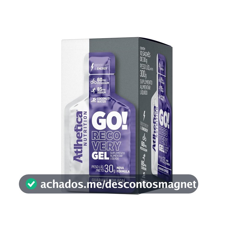 Go Energy Gel (10 Sachês) - Sabor Guaraná e Açai, Atlhetica Nutrition, Roxo