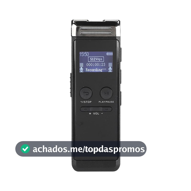 Aumotop Gravador de Voz Digital 32GB Microfone Omnidirecional
