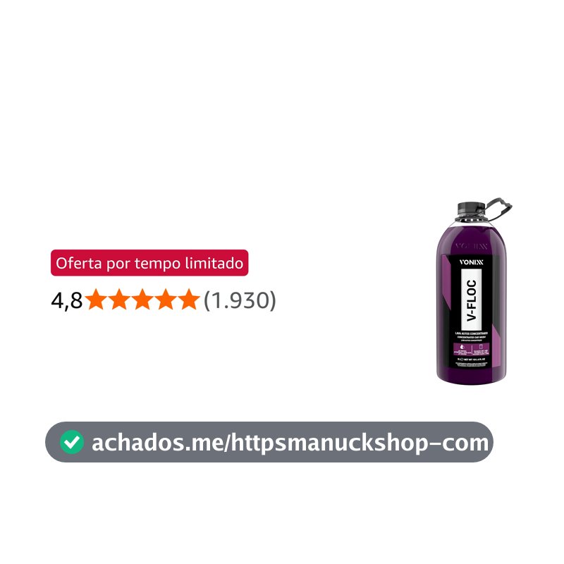 vonixx Shampoo Automotivo Concentrado 1:400 V-floc 3 Litros